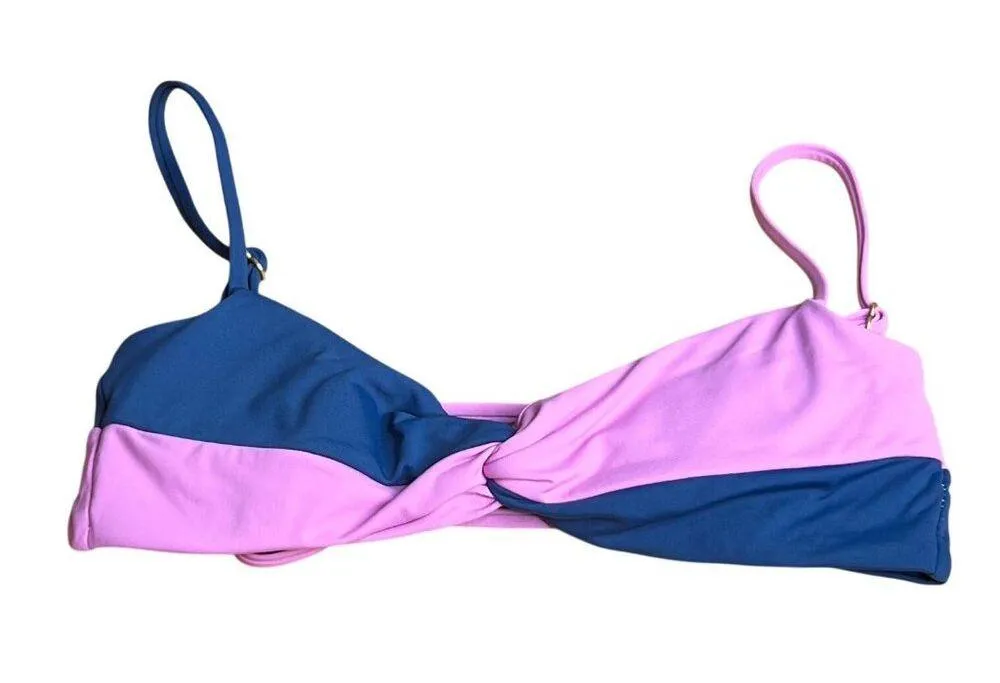 L*Space Ringo Bikini Swim Top Womens Size XS Colorblock Twist Front Tie Back NEW - Image 4