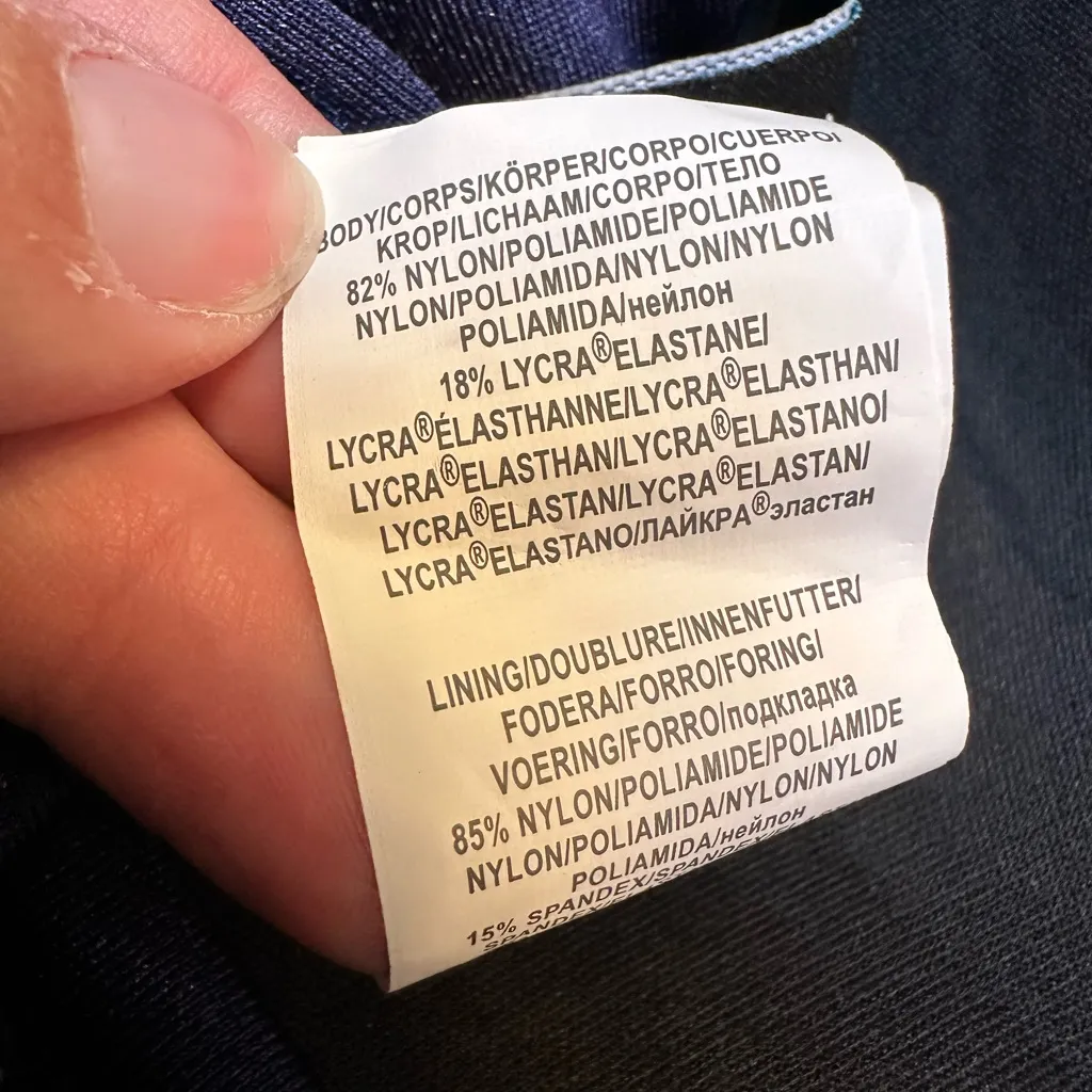 Maxine of Hollywood Gold Leaf Two Tiered Ruffle Tankini Swim Top  Plus Size 16 - Image 12