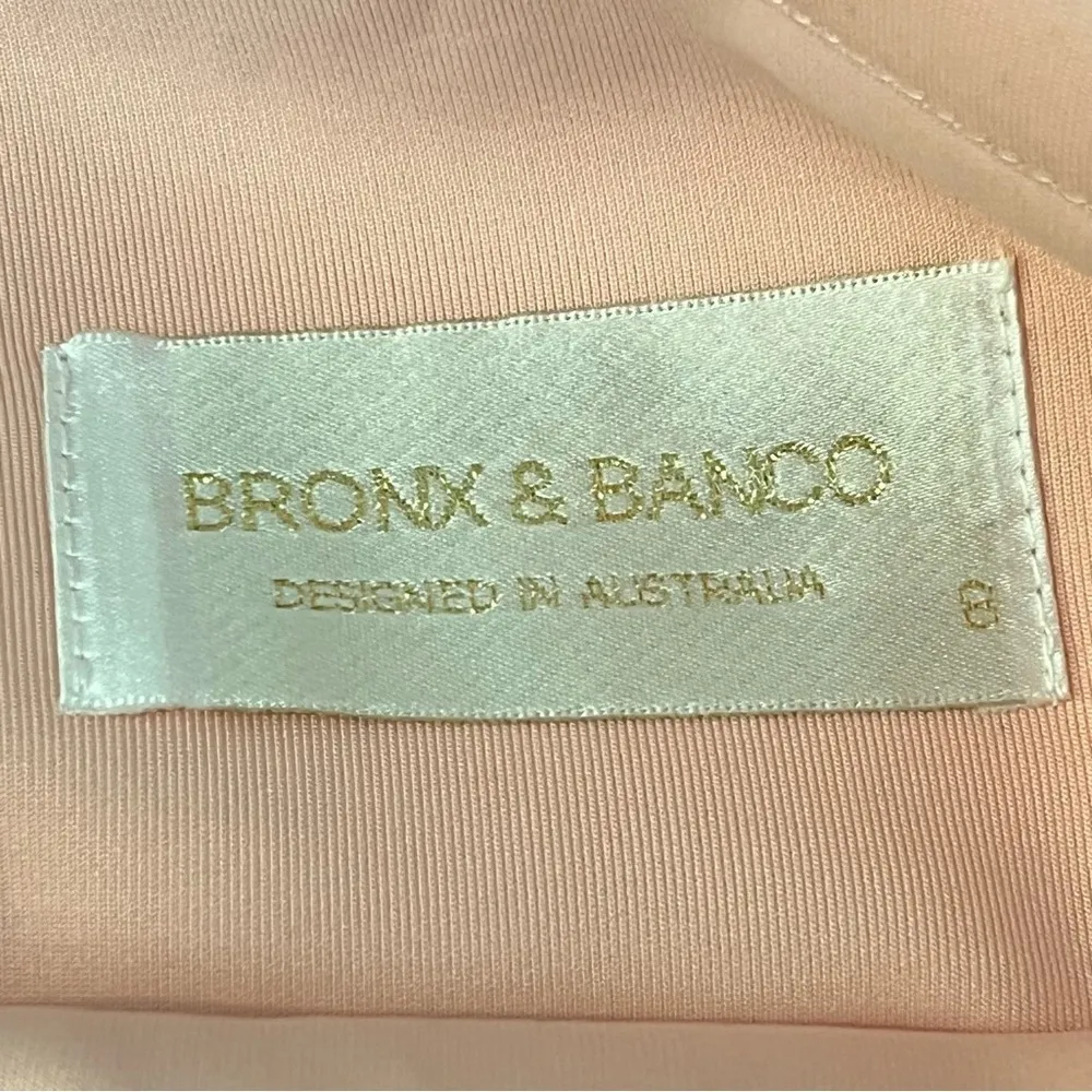 Bronx & Banco strapless off shoulder bodycon Dress, open back, pink, size 4US - Image 5