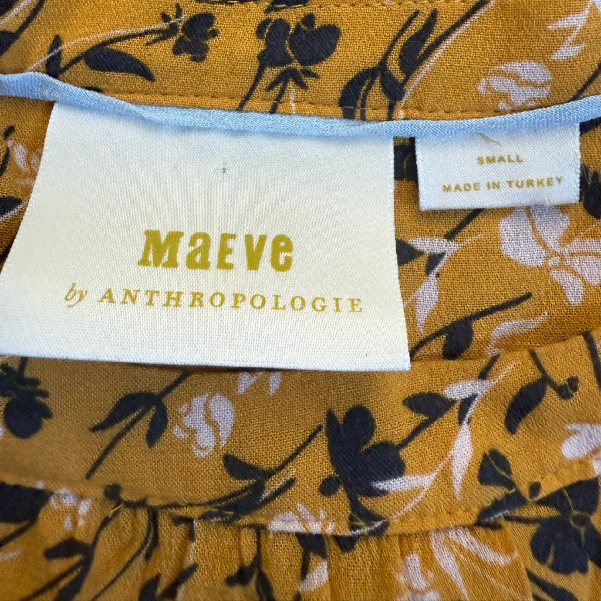 Anthropologie Maeve Cheyenne Boho Flowy Floral Print Peplum Blouse Feminine - Image 6