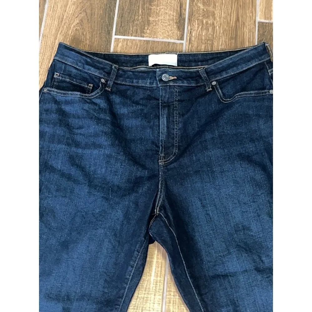 Everlane The Curvy High Rise Skinny Jeans in Dark Blue Wash 35 Womens denim pant - Image 7