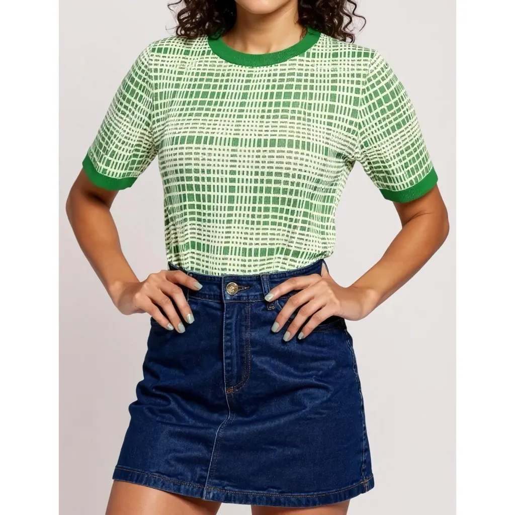 COS Lightweight Knit Top, Green, Small - Image 2