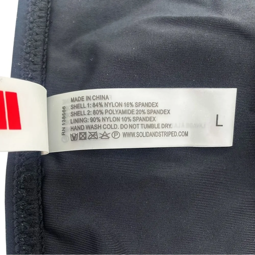 NWT Solid & Striped The Emily Mesh Bikini Bottom Black Size Large Swim Bottoms - Image 10