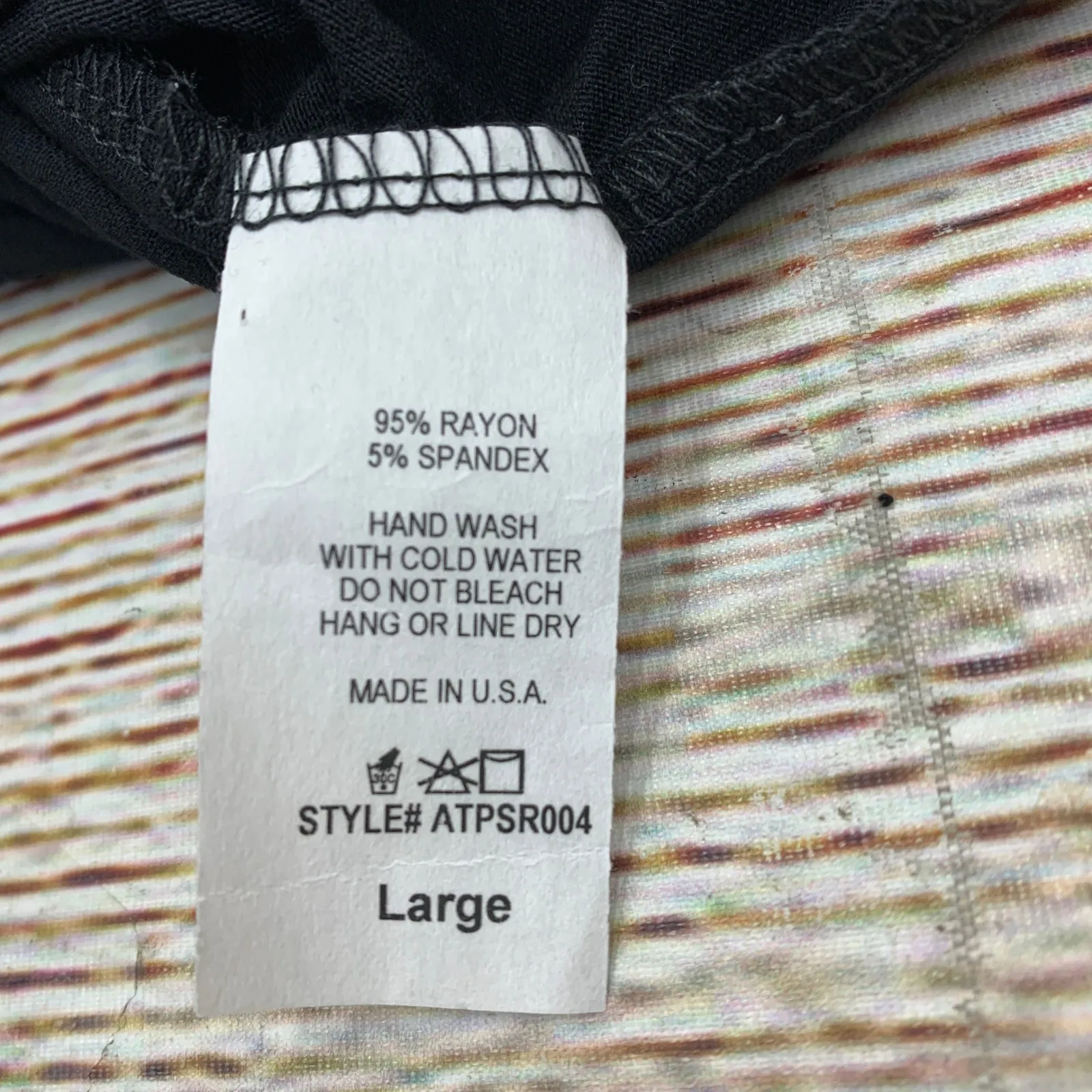 Amore‎ All.F.Y Black Ruched Cowl Neck Stretch Tank Top Large Made in USA - Image 6