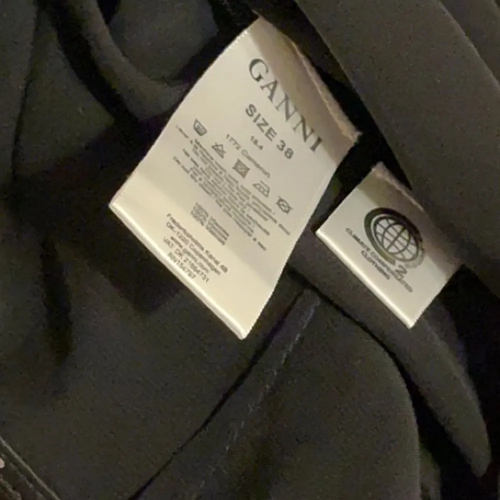 Ganni $240 Cameron Satin Wide Legged Polka Dot Pants Black White Small EU 38 - Image 6