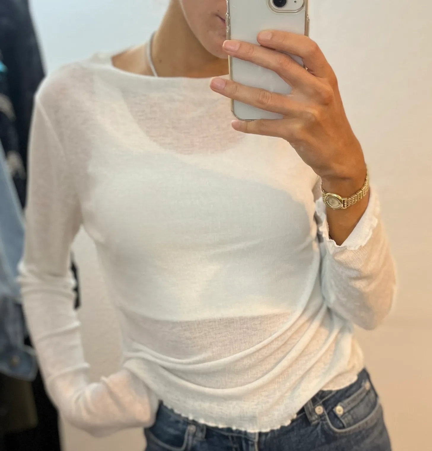 ZARA Sheer White Shirt - Image 2
