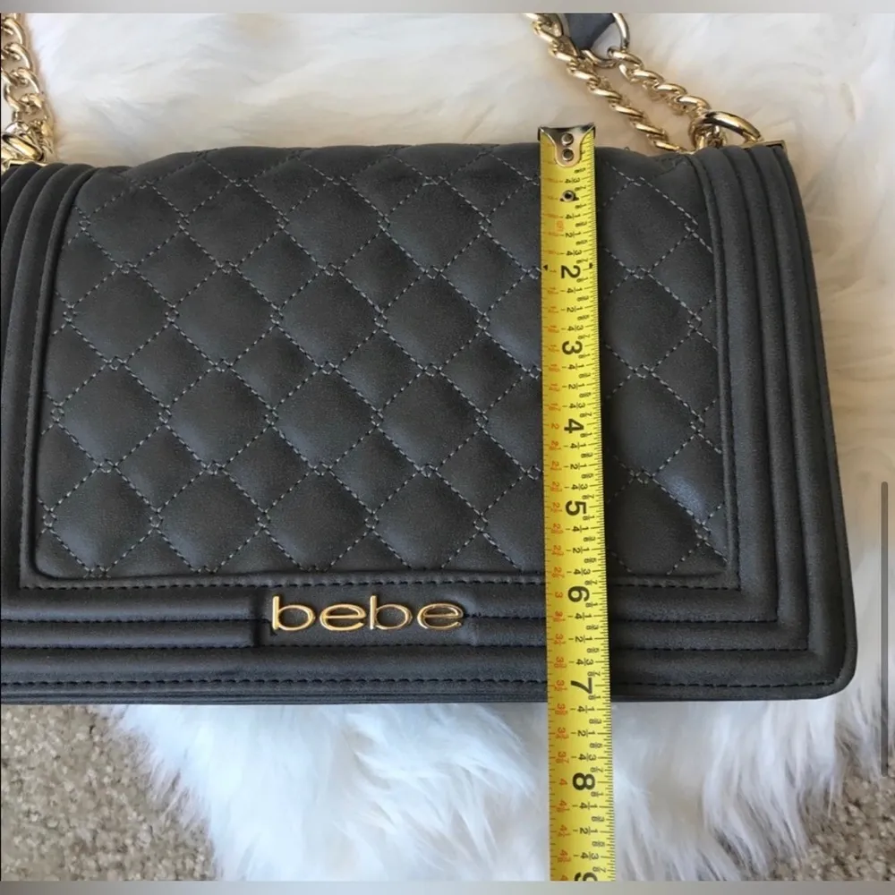 BEBE Grey  Chain Shoulder bag - Image 6