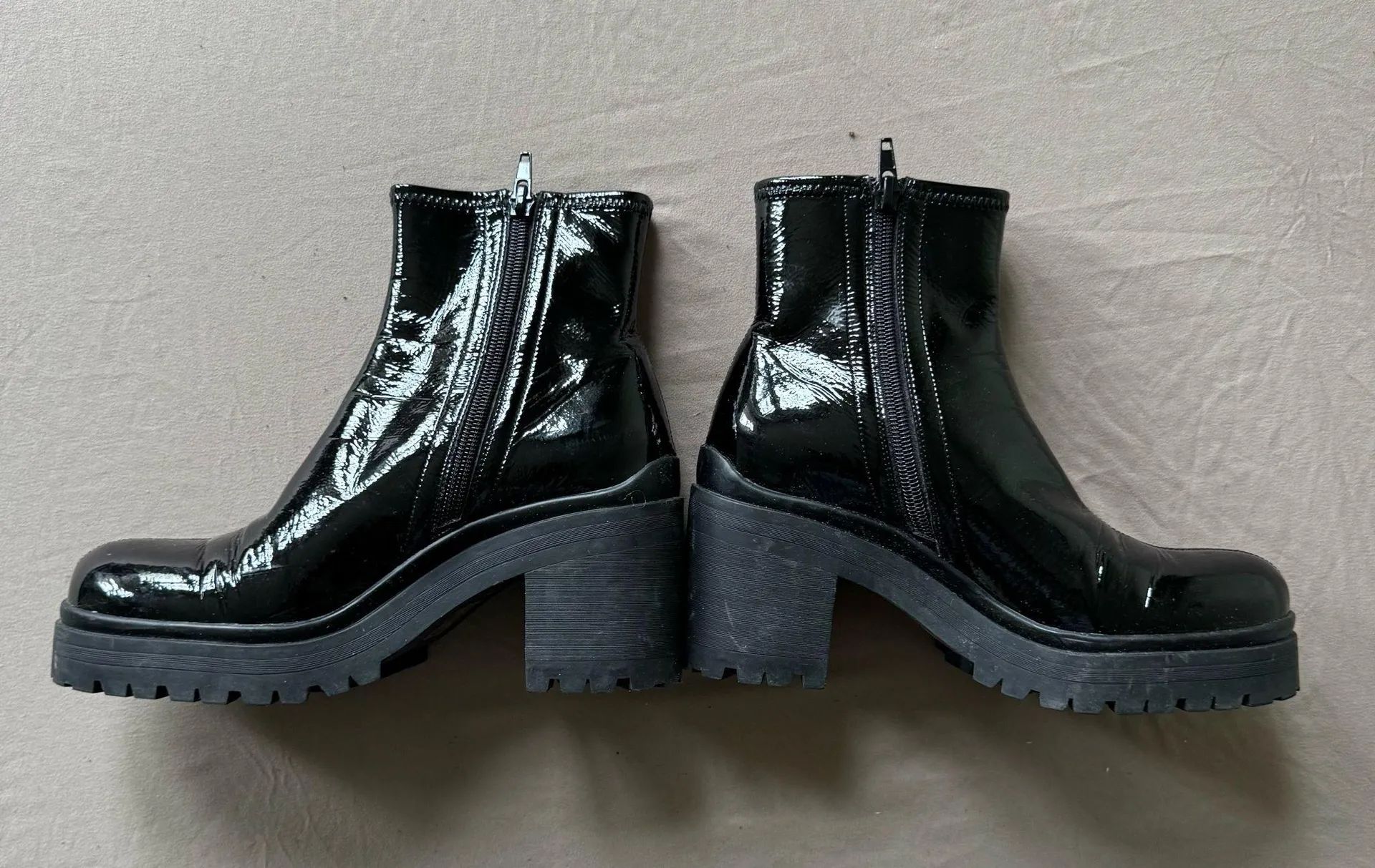 Jeffrey Campbell Crinkle Patent TACKED BOOTIE - Image 5