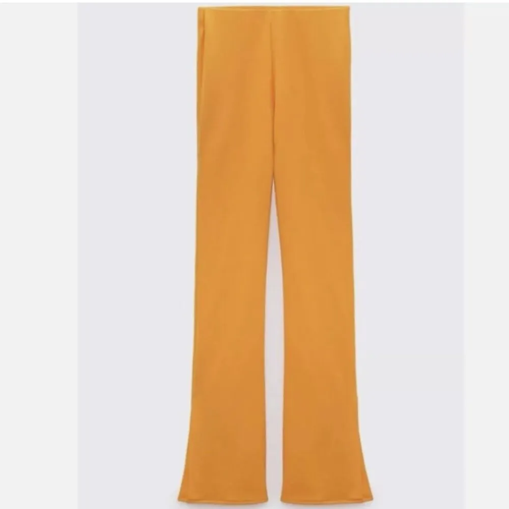 NWT ZARA Pants with side vents Orange 7901/16 Small Blogger Fav - Image 4