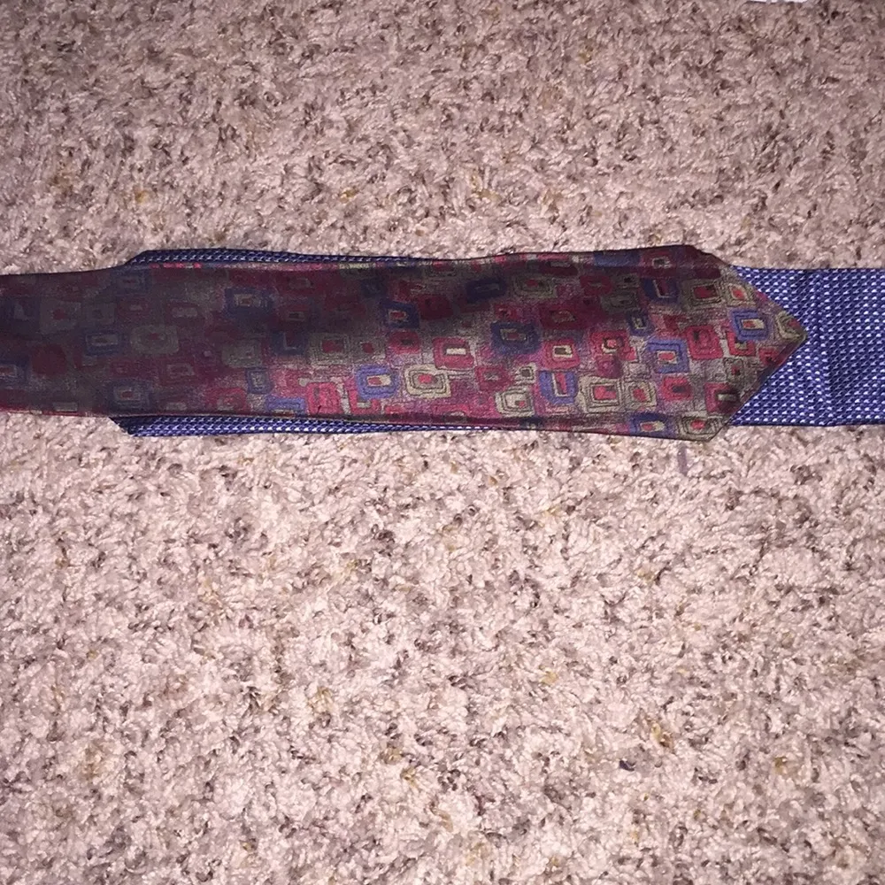 Blue & Red Handmade Joseph Abboud Tie Belt One Size - Image 6