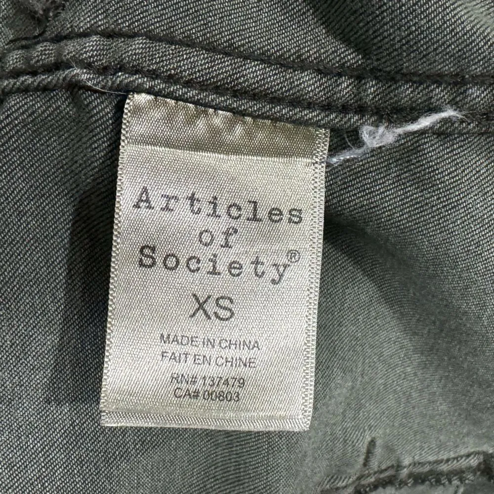 Articles of Society Green Vegas Jean Jacket Women’s XS - Image 4