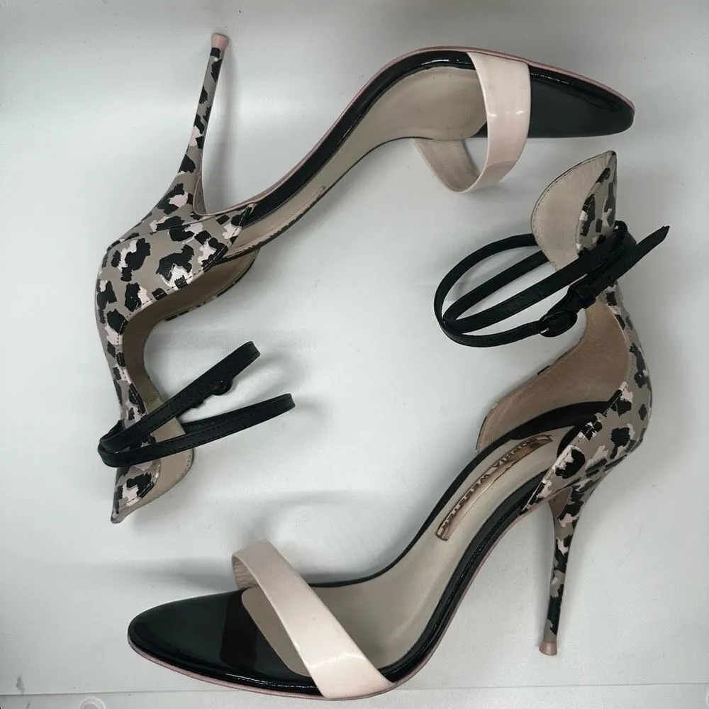 Sophia Webster Nicole Camo Sketch Heels Black Size 9.5 - Image 8