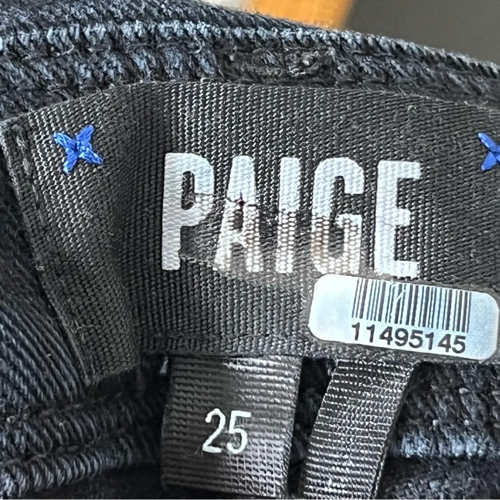 Paige Sierra Overalls Size 25 Vintage Black Denim Ankle Crop Jumpsuit Casual - Image 12