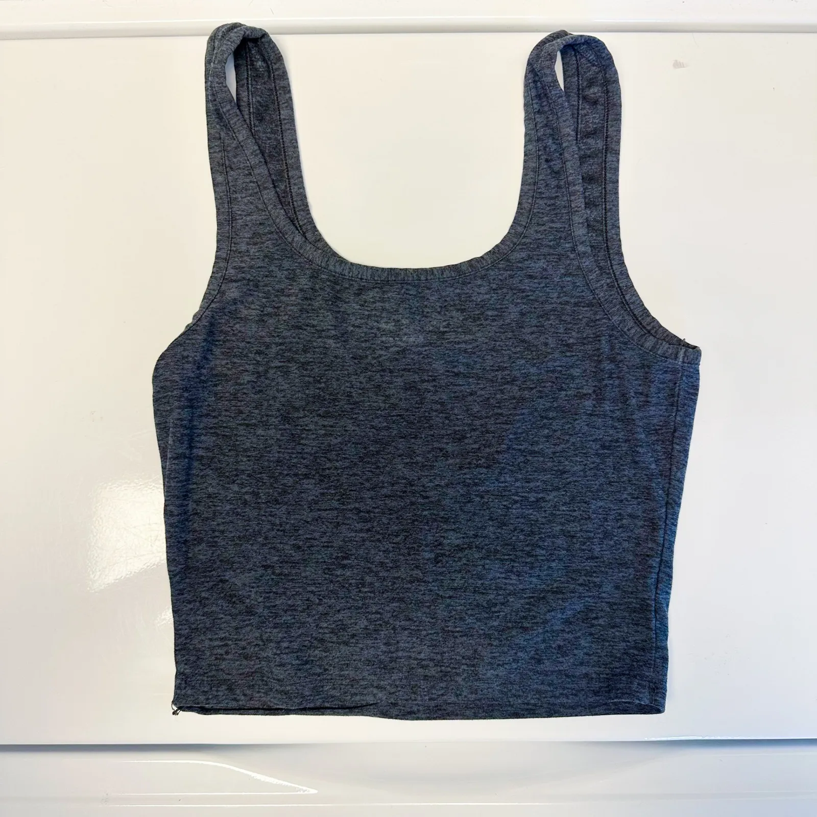 Outdoor Voices, Cloud Super Soft Active Cropped Tank Top‎ in Grey XSmall - Image 2