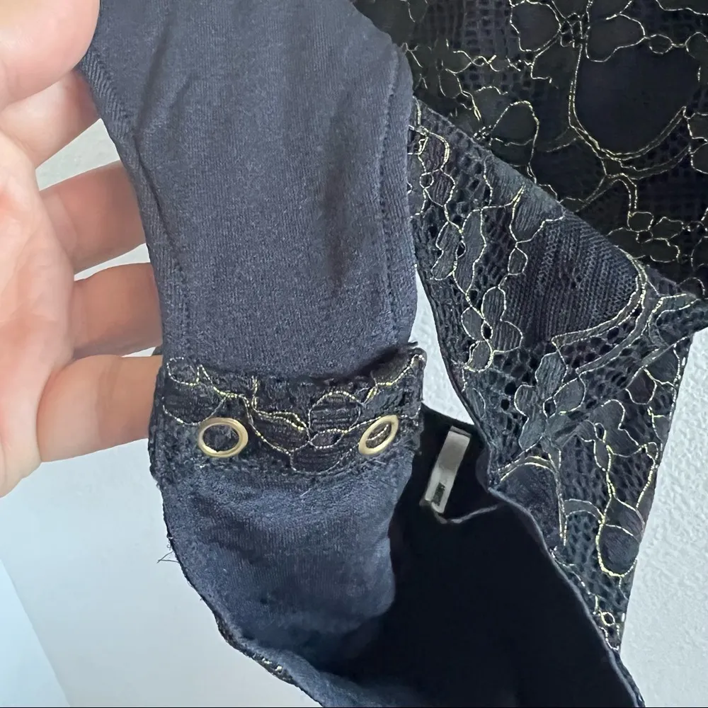 NWT Amuse Society Azalea Bodysuit Black Lace Medium - Image 13