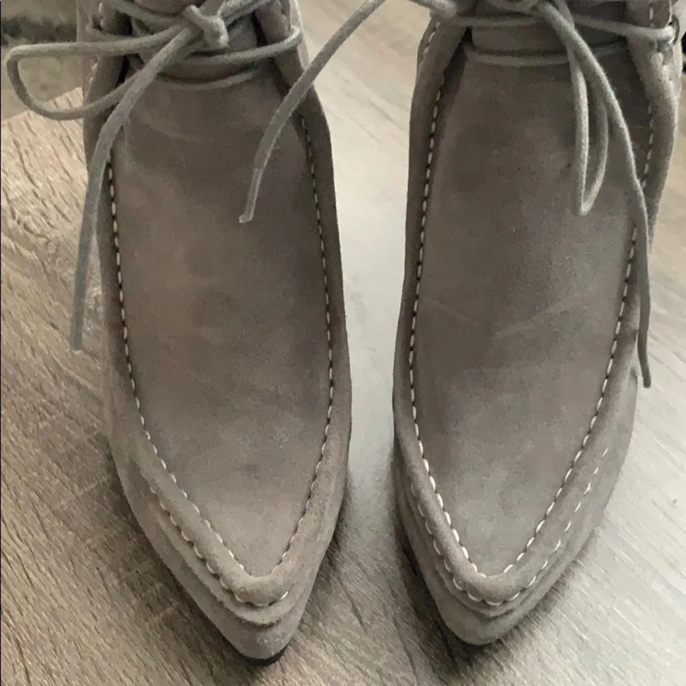 Sol Sana | LF Gray Suede Wallabee Heeled Boots 36 - Image 6