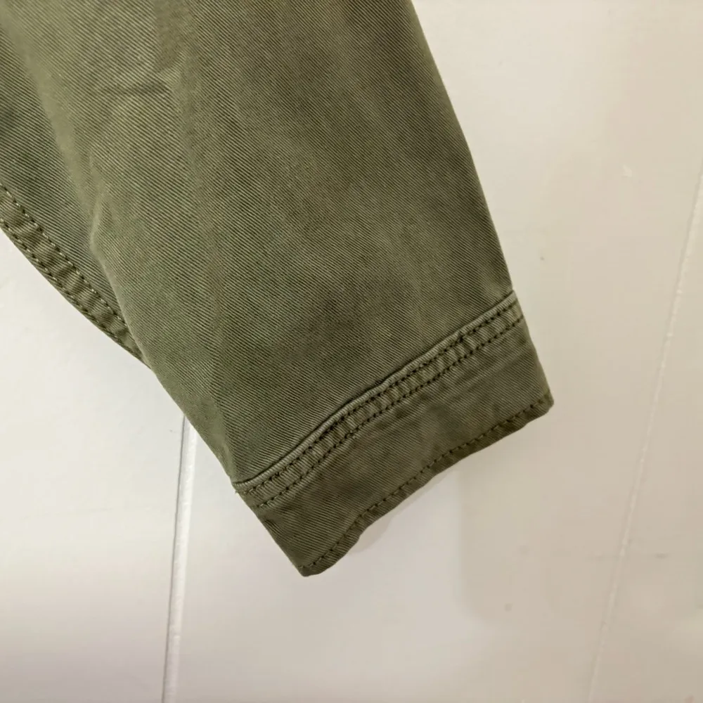 Velvet Heart Denim Long Sleeved Cropped Jacket  Olive Green Cotton Size L - Image 2