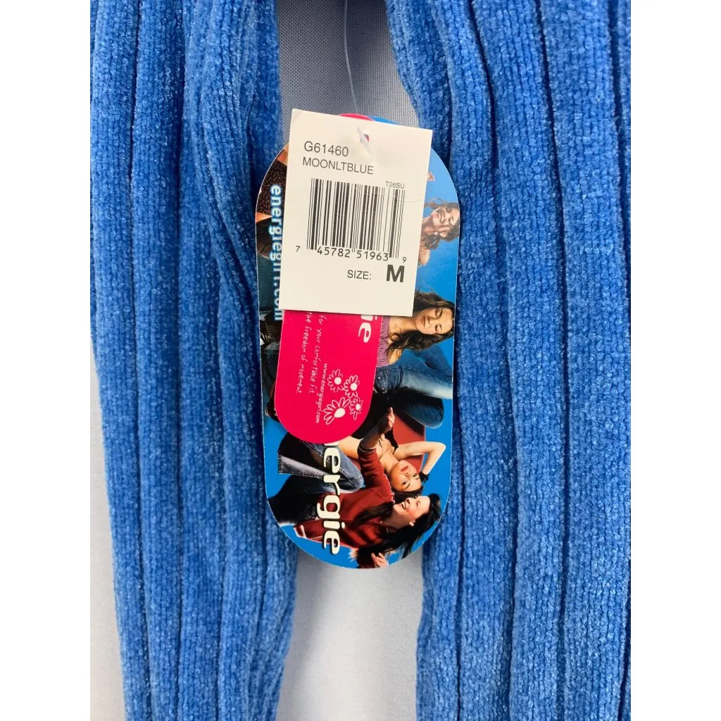 Energie Womens Ribbed Turtleneck Sweater Medium Acrylic Rayon Spandex Moonltblue - Image 4