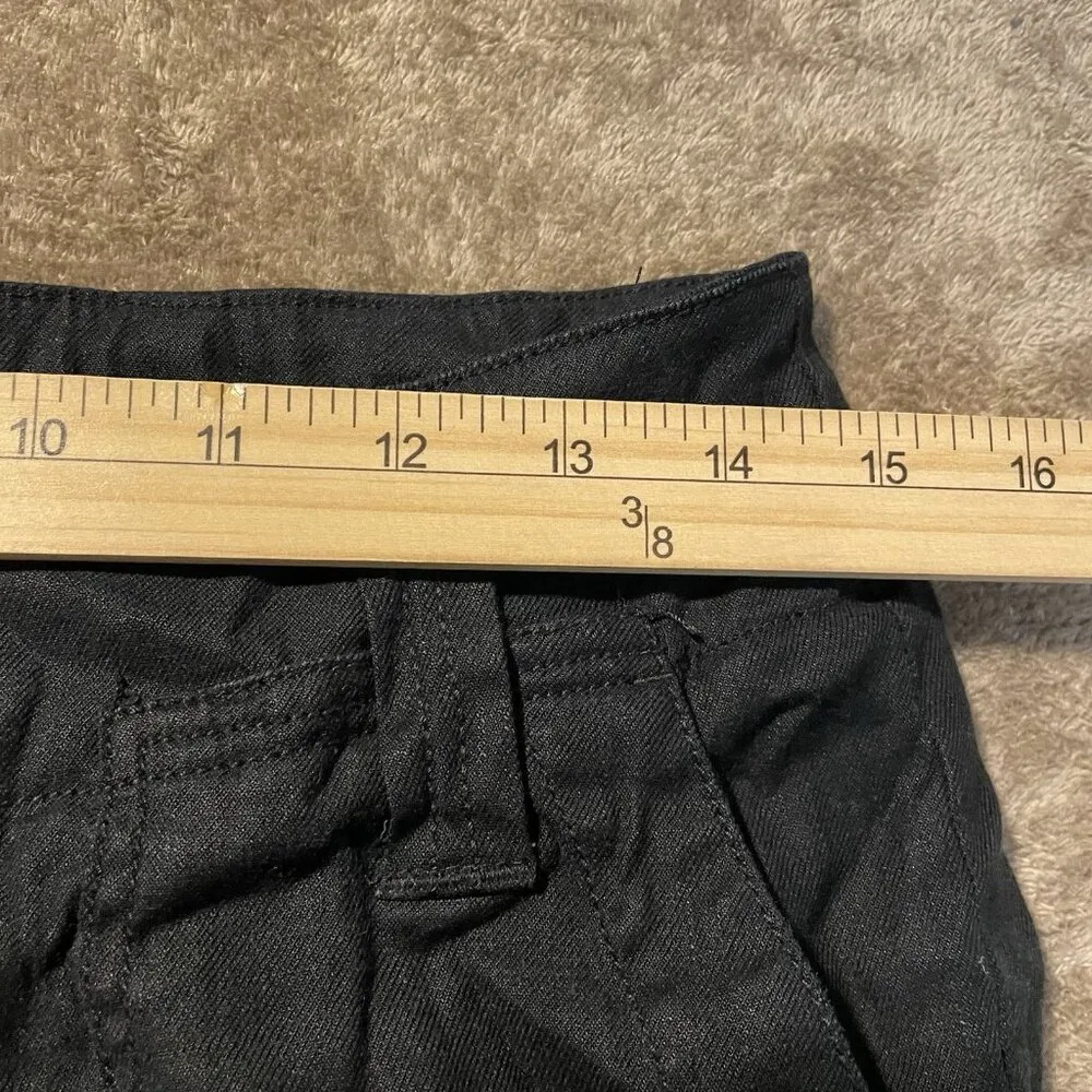 Maeve Anthropologie Pants Womens 12 Wide Leg Black Flare High Rise Metallic - Image 6