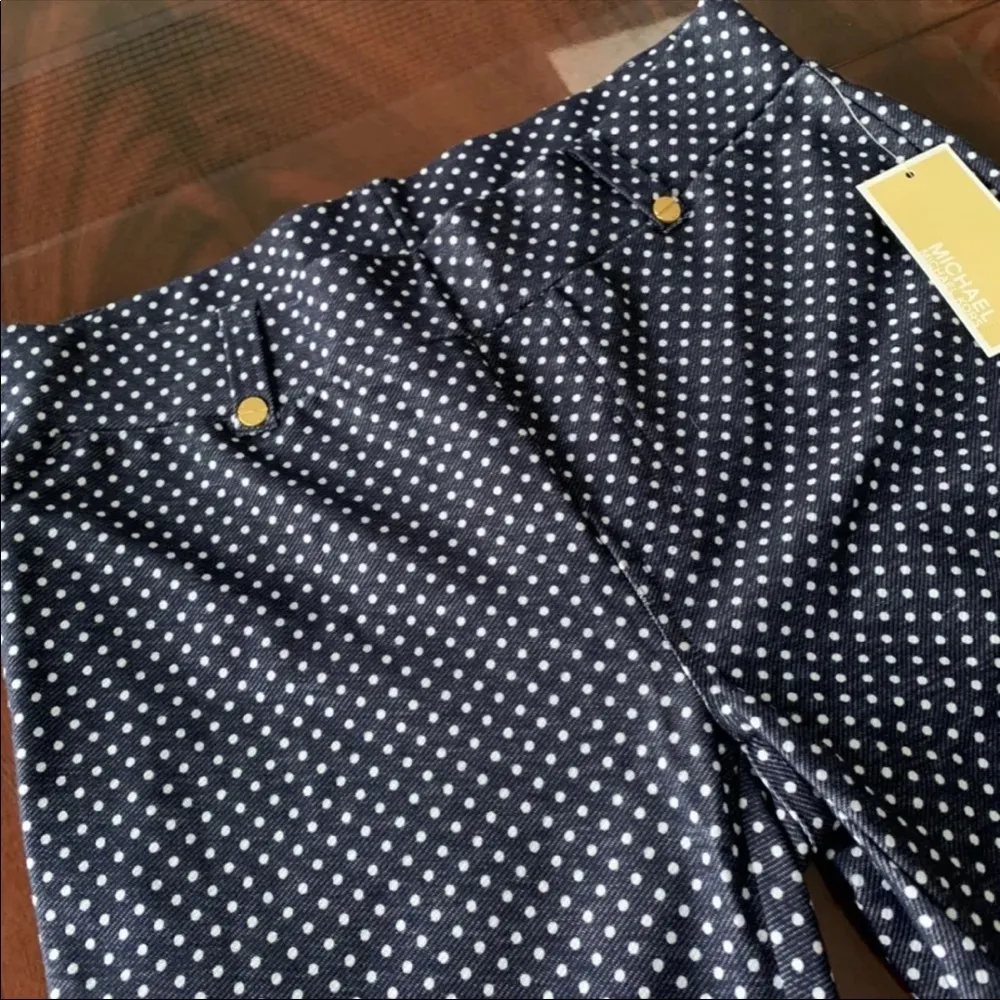 NEW Michael Kors blue polka dot pants - Image 2