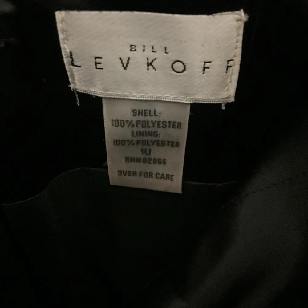 Bill Levkoff Strapless Black Satin Formal Dress - Image 4