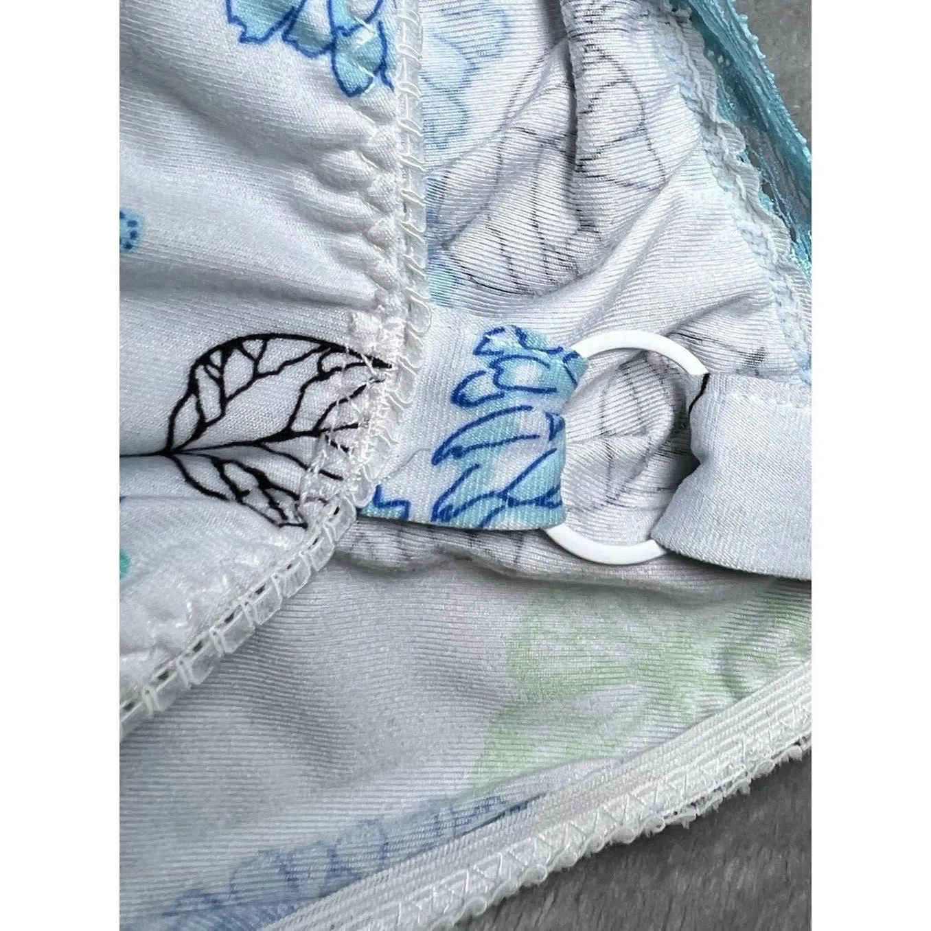 Butterfly Floral Pajama Set Womens Size 1X Plus Cami Top Shorts Sleepwear PJs Blue - Image 9