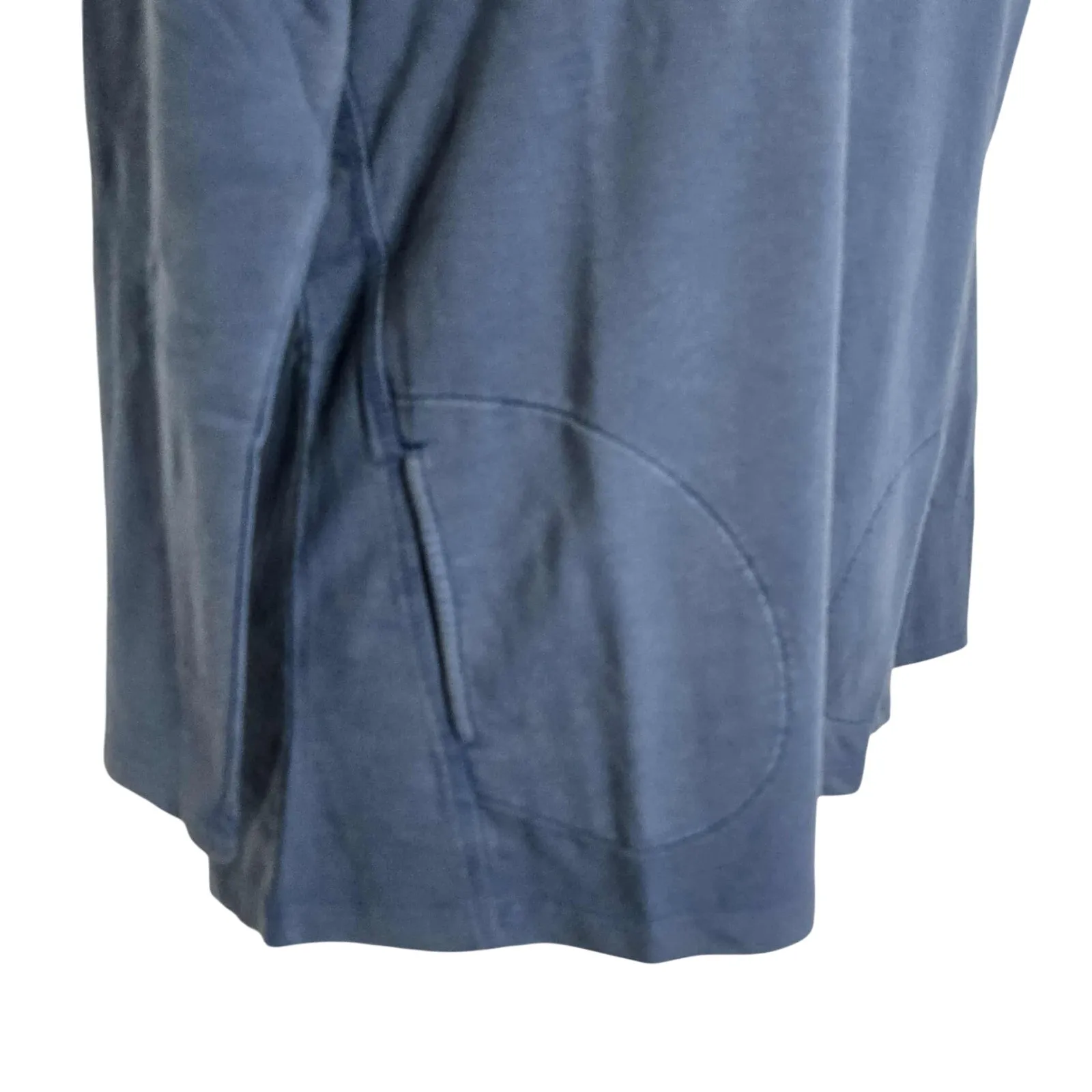 LOGO Life by Lori Goldstein French Terry Pullover Hoodie With Pintuck Size S NWT Blue - Image 2