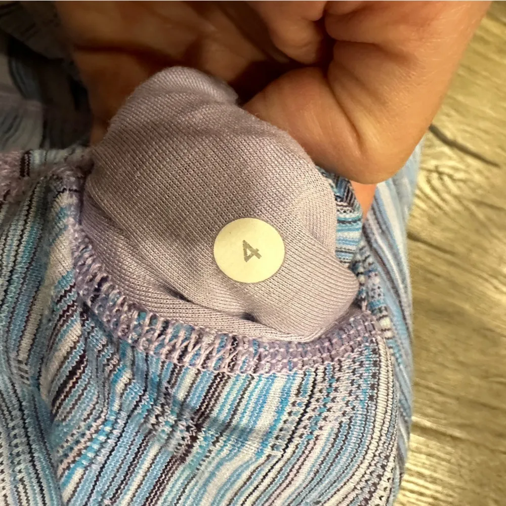 Lululemon High Times Pant 25" Sz 4 Wave Twist Lilac Caspian Blue Leggings Stripe - Image 7