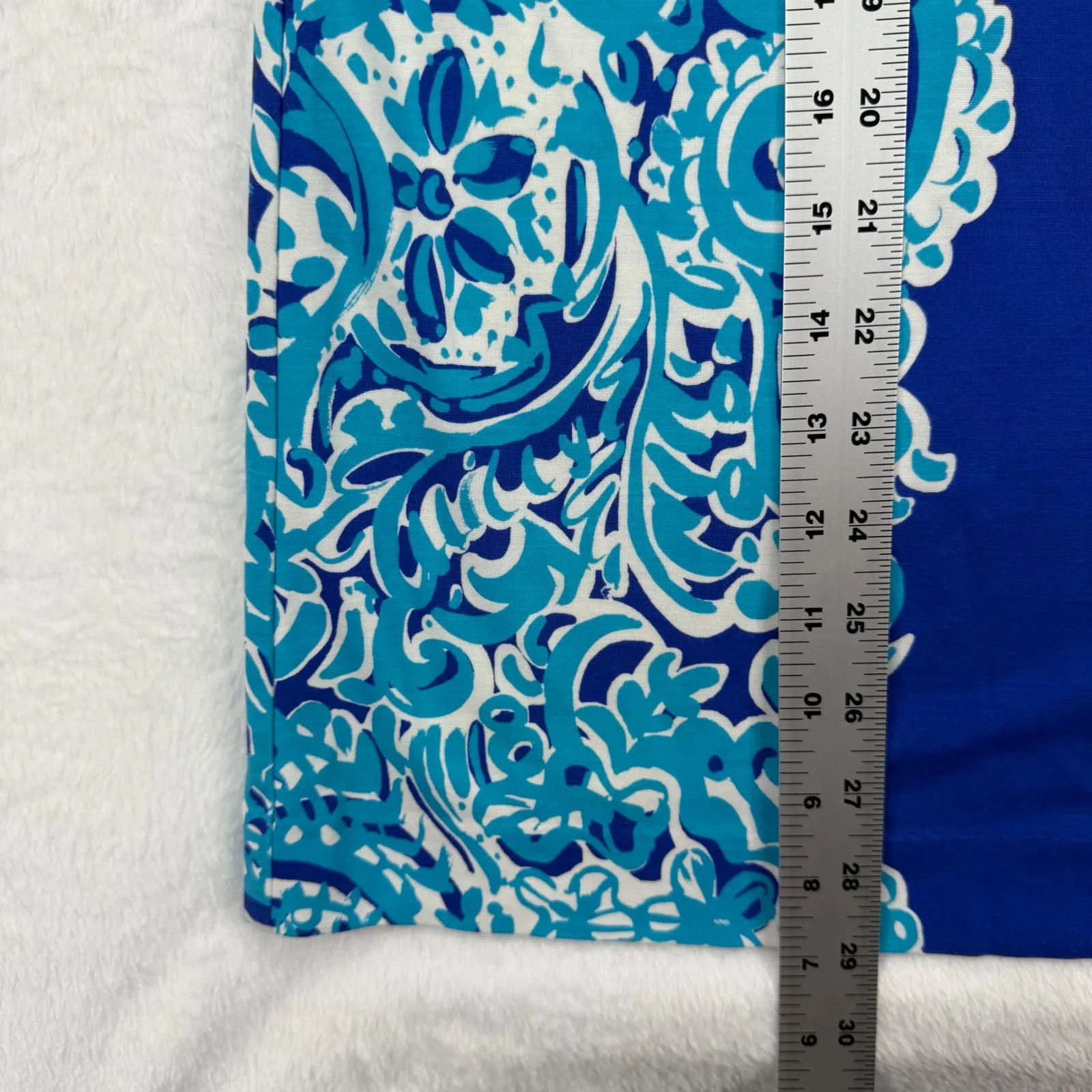 Lilly Pulitzer Tiana off the shoulder Women's Dress Sz S Blue Print Short Sleeve - Image 3