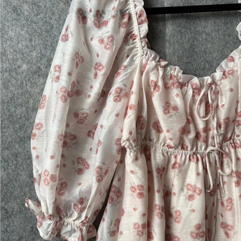 Storia Women Size Medium Toile Floral Baby Doll Top NWT‎ - Image 2