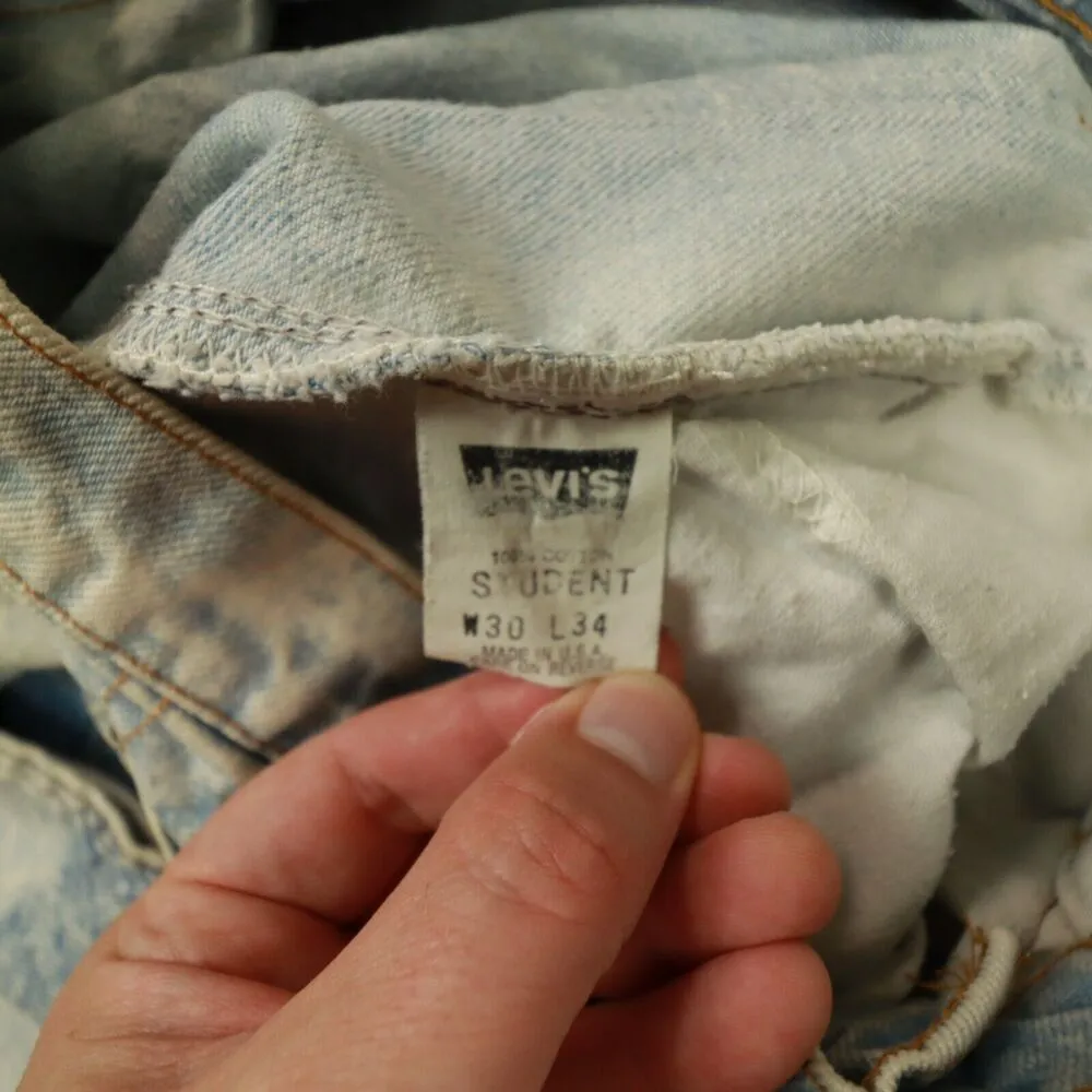 LEVI'S Orange Tab 705 Student Acid Wash Jeans size 30x34 actual 27x33 USA‎ Made - Image 11