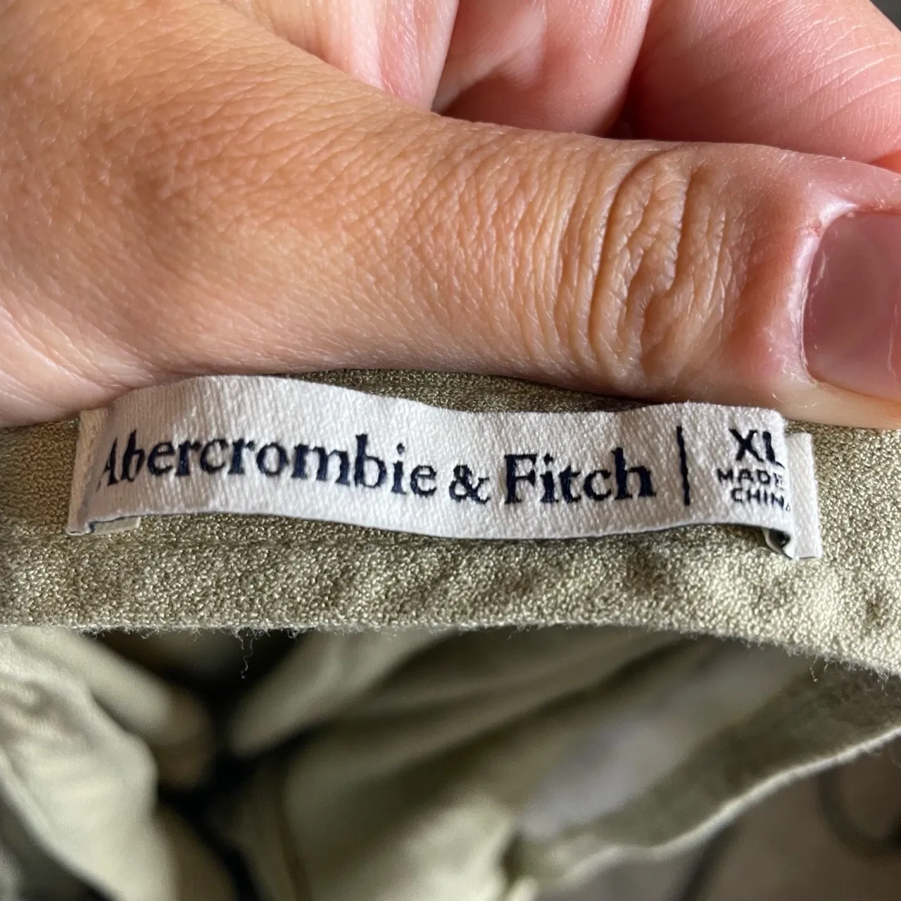 Abercrombie & Fitch Green Tie Front Tank‎ Spaghetti Strap Midi Dress Size XL - Image 4