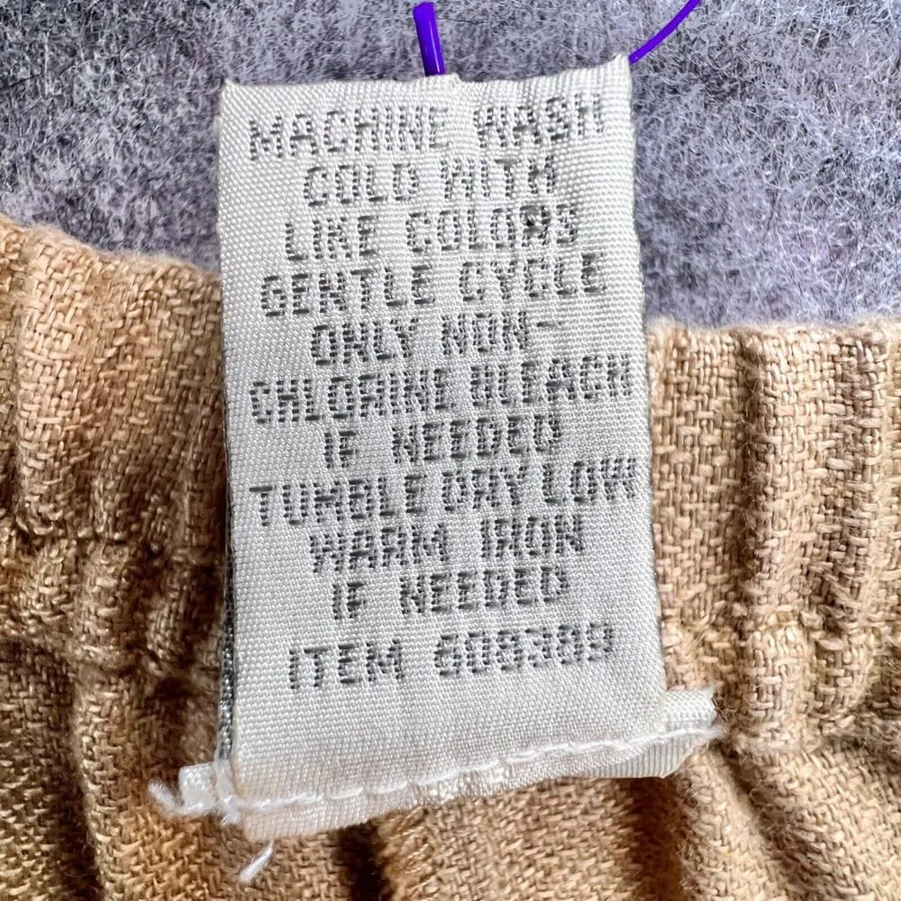 J Jill Pants Womens M Golden Brown Linen Pull On Stretch Lagenlook Soft Girl Size M - Image 10