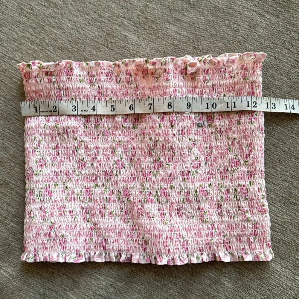 Surgical stretch pink tiny rosette flower elastic Velcro tube top by Dr release Size undefined - Image 11