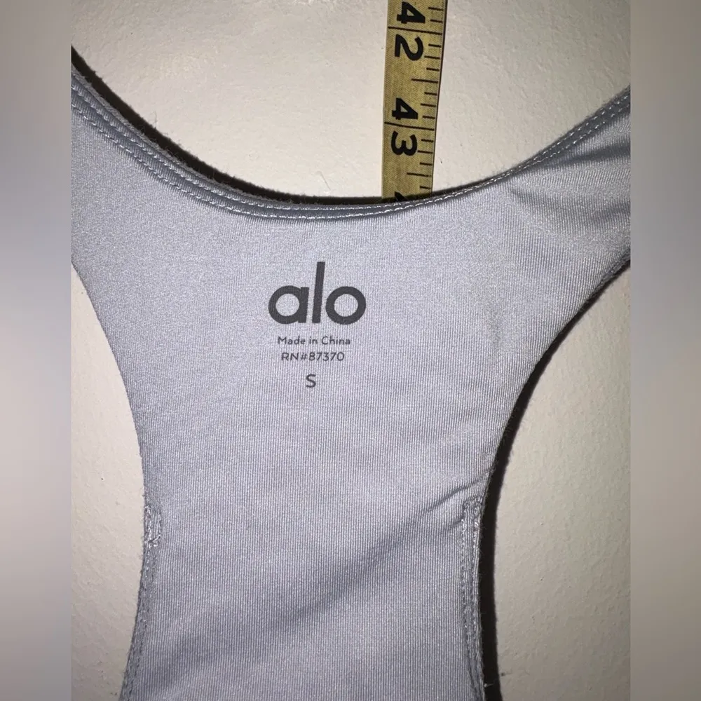 Alo Yoga Scoop Neck Sweatshirt Bra Heather Grey Sz Small NWT - Image 4