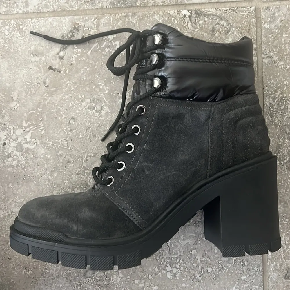 Marc Fisher LTD Velima Mixed Media Bootie in Dark Grey, Size 7.5 NEW - Image 4