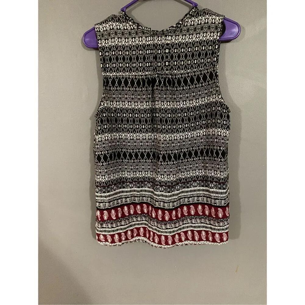 Faded Glory Sleeveless V Neck Top Size Small - Image 2