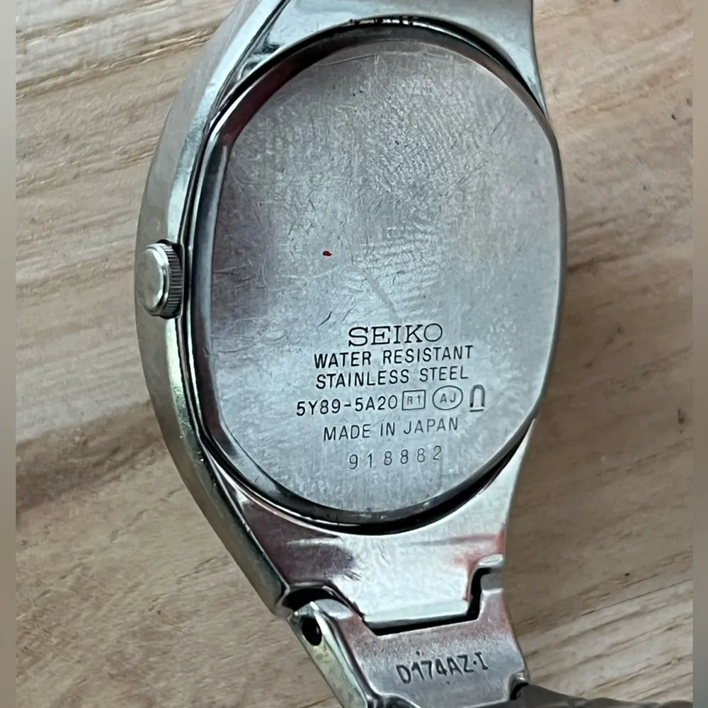 Seiko Lukia Super Rare Vintage Ladies Watch Blue Chronograph Style Dial Day/Date - Image 11