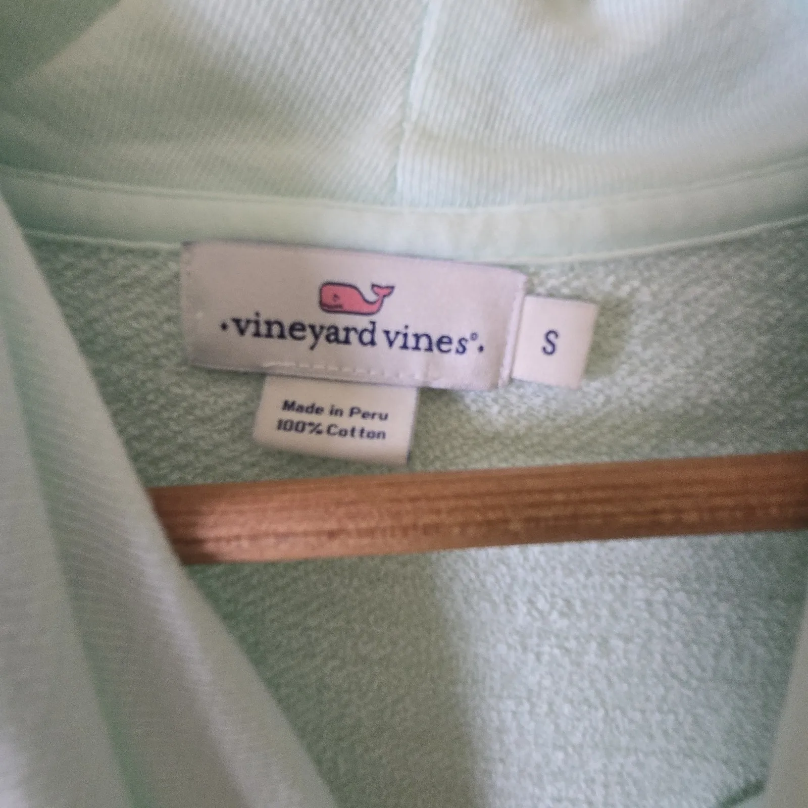 Vineyard Vines 100% Cotton Cowl Neck Pullover Green‎ Womens Small - Image 3