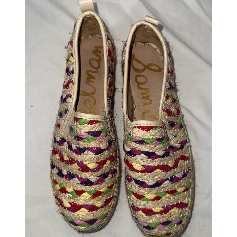 Sam Edelman Carrin Espadrille Platform Shoes Womens Size 8 Slip On Multicolor - Image 3