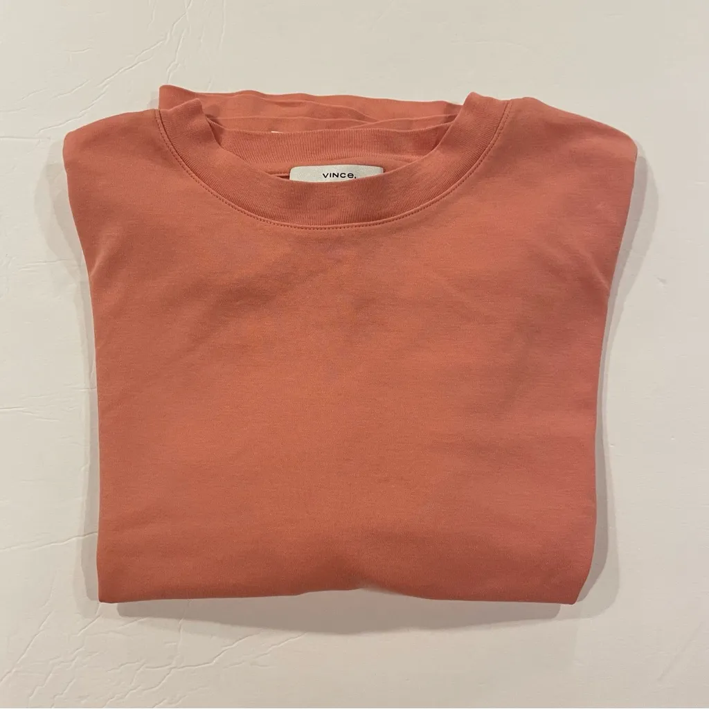 Cute Vince peach pima cotton boxy wide sleeve t-shirt large - Image 15