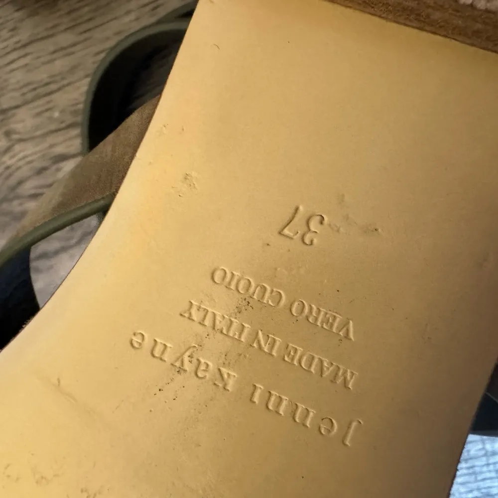 Jenni Kayne Oiled Leather Strappy Sandals Laurel Olive Green Size EU 37 - Image 7