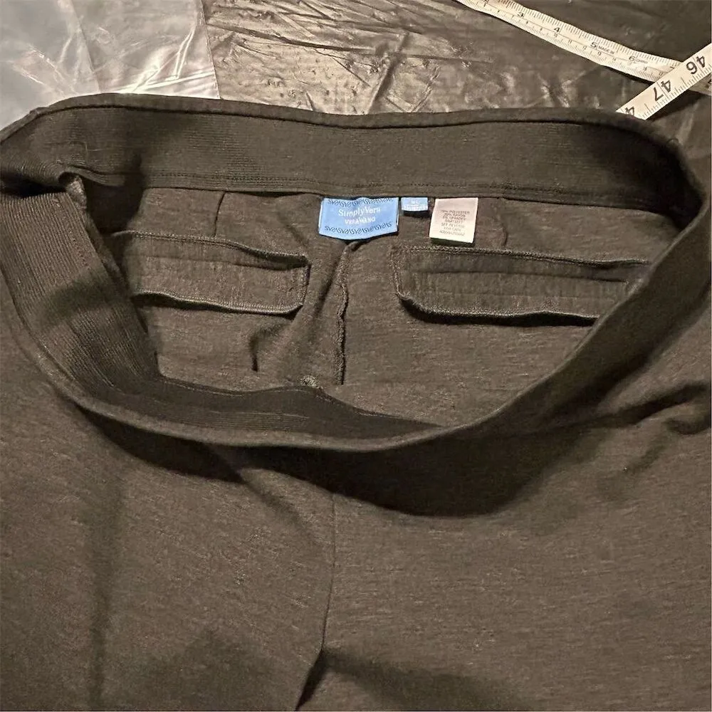 Simply Vera Vera Wang Women's XL Dark Gray Dress Pants Straight Leg - Image 11