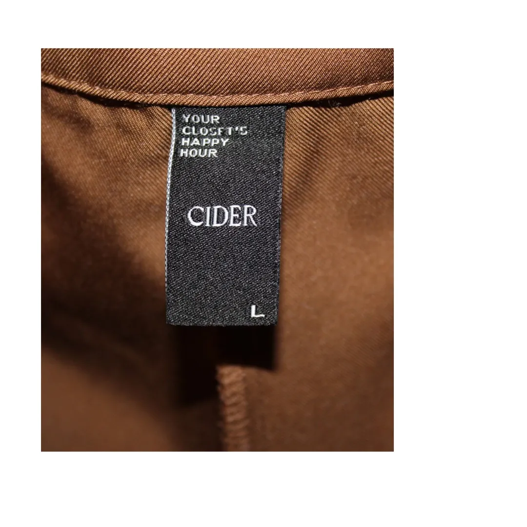 CIDER Wide‎ Leg Cargo Pants Brown Womans Size Large - Image 4