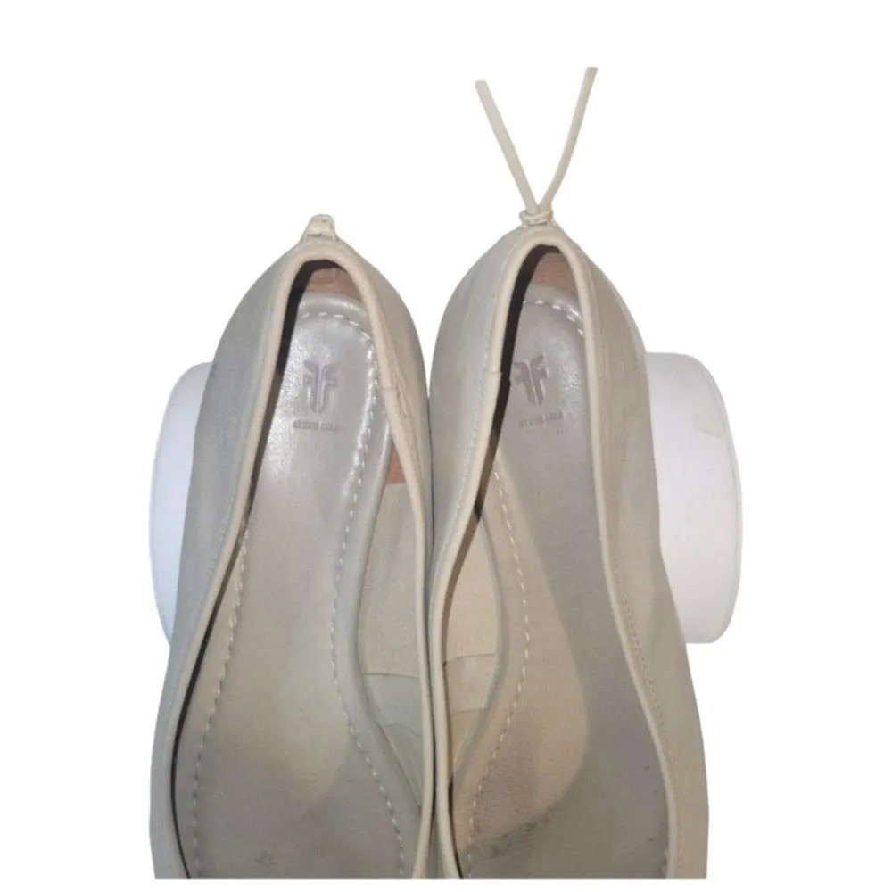 Frye Women's Regina Leather Pointed Toes Taupe Ballet Flats Size 9 - Image 11