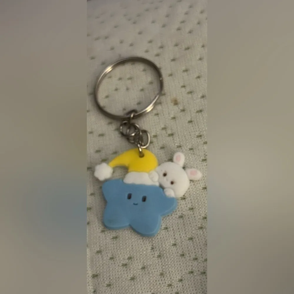 Sleepy Star Bunny Keychain NWT Blue - Image 2