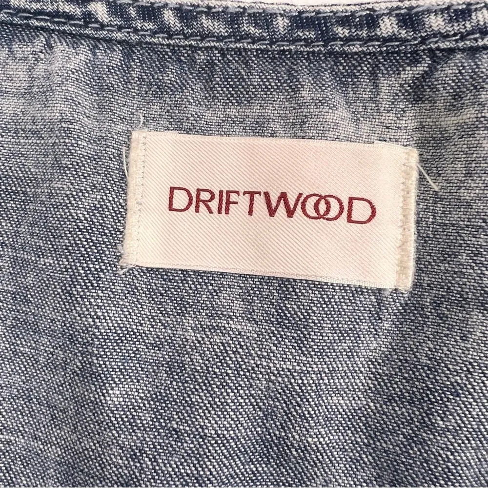 DRIFTWOOD Acid Washed
Ruffle Denim Mini Skirt - Image 4
