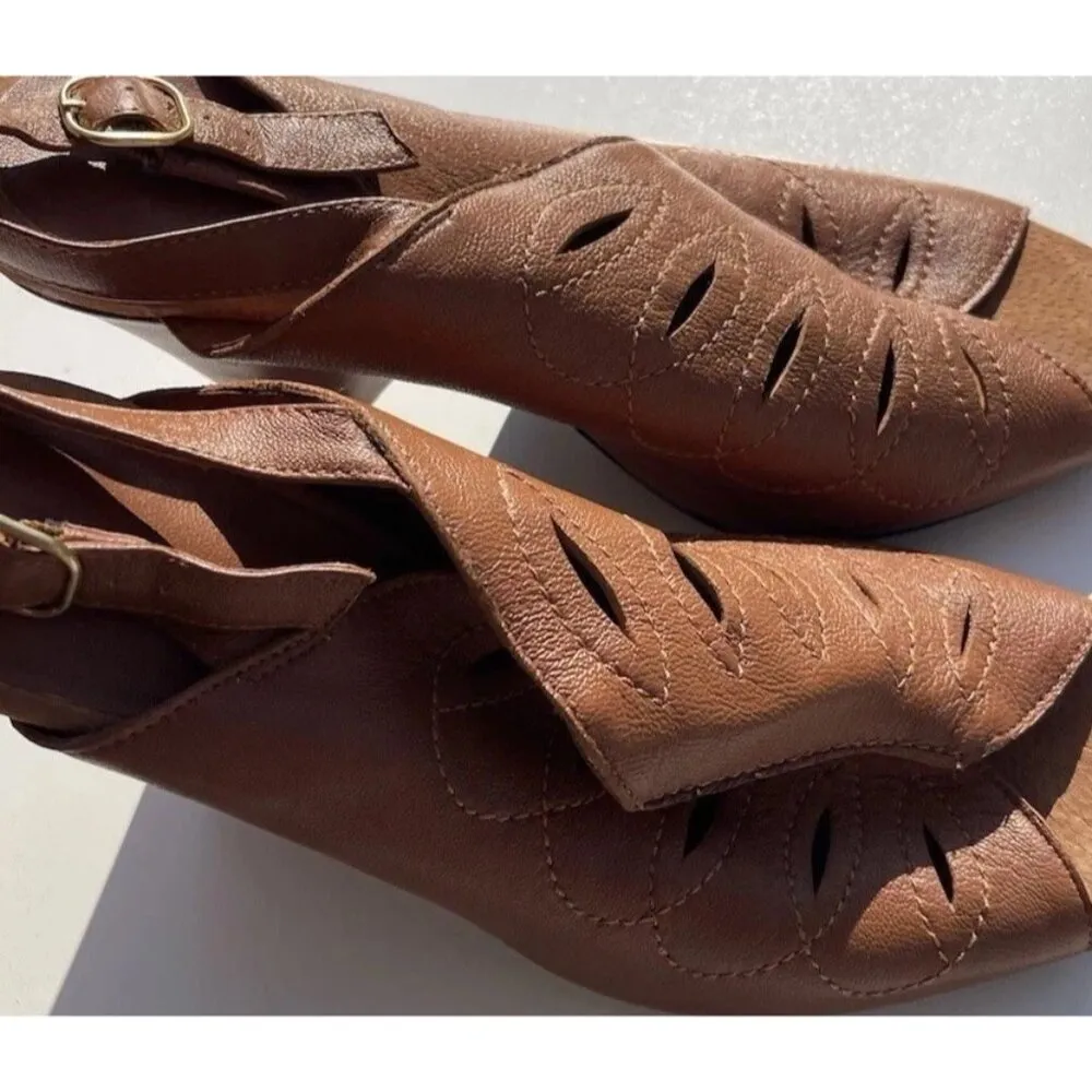 Vintage Bellini Women's ULLIN Women’s Heels Shoes Size 10 Brown Leather Western - Image 7