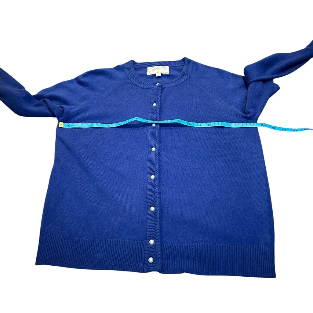 3/$15 DEBBIE MORGAN cardigan with faux pearl buttons - Image 3