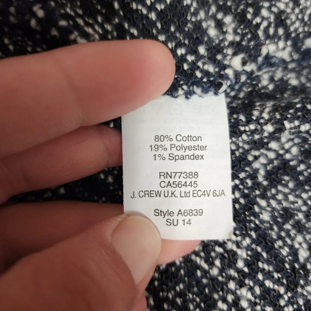 Madewell Nightsky Navy Marled Short Sleeve Sweatshirt Size Small - Image 7